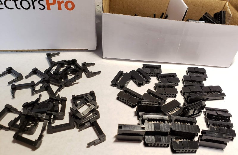 Connectors Pro 2X5 10-Pin 2mm 25 Sets Female Connectors, 2.0mm 0.079" Dual Row Mini IDC Sockets for 1mm Flat Ribbon Cable, 25-Pack - Image 2